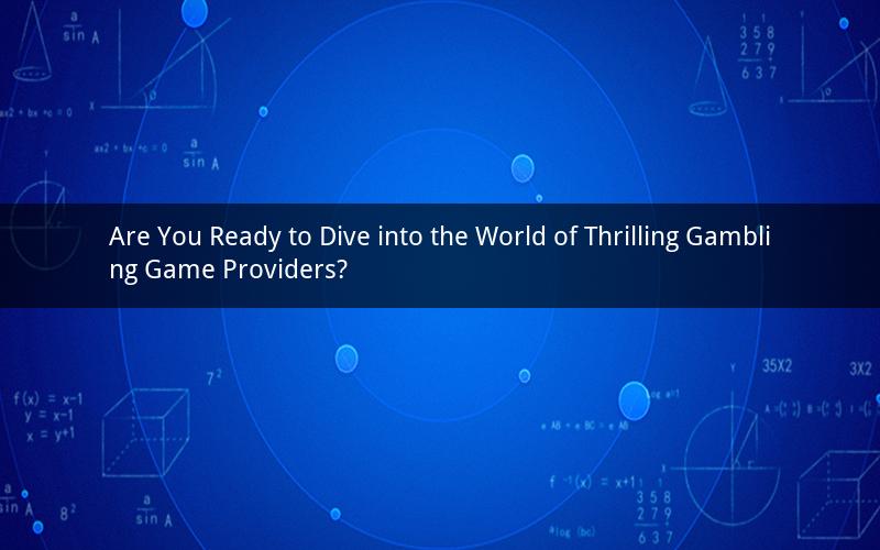 Are You Ready to Dive into the World of Thrilling Gambling Game Providers?
